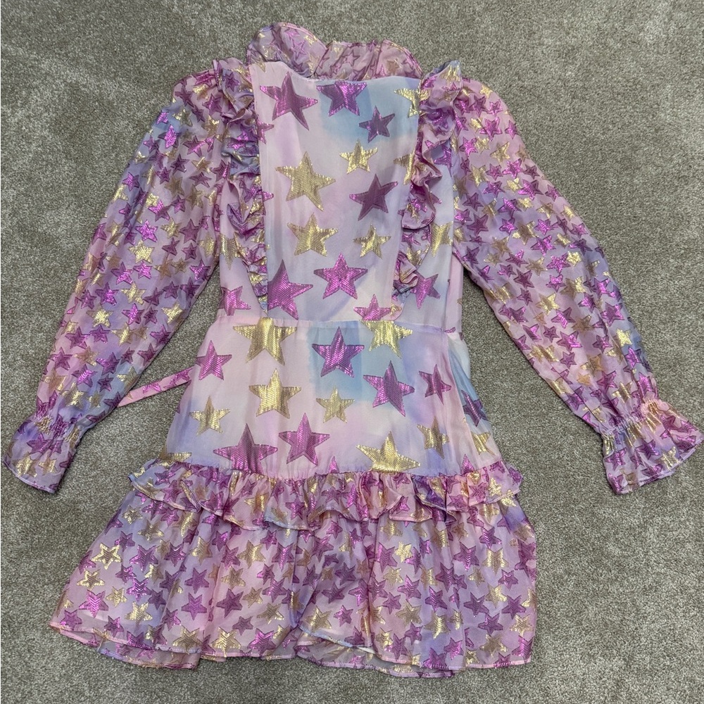 🎀 LoveShackFancy - Findlay Wrap Dress w Stars - size 2 - Pristine Condition 🎀 - Picture 13 of 13